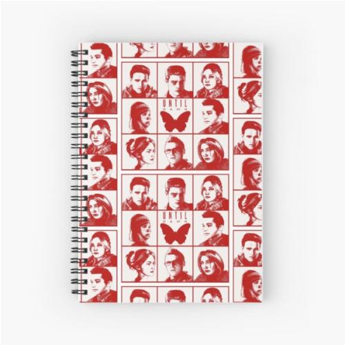 until dawn characters - red Spiral Notebook