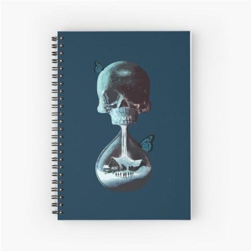 Until dawn - skull and butterflies  Spiral Notebook