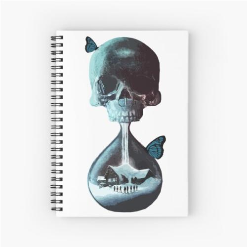 Until dawn - skull and butterflies Spiral Notebook