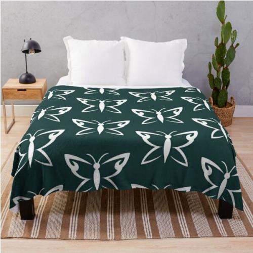 Until Dawn Hannah Butterfly Tattoo Throw Blanket