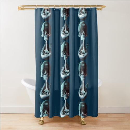 Until dawn - skull and butterflies  Shower Curtain