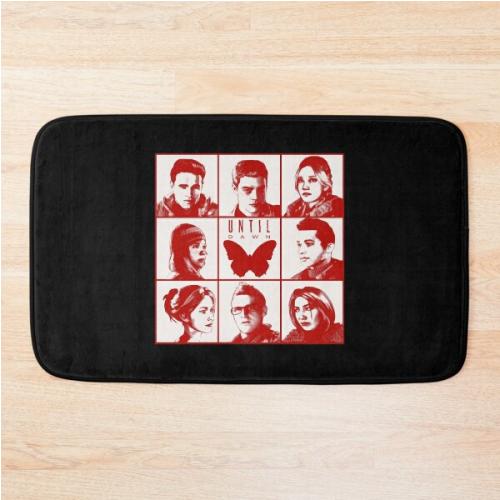 until dawn characters - red  Bath Mat