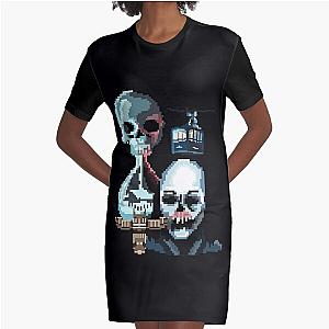 Pixel Until Dawn Famous Horror Movie Actors Watch Suspense And Attractive  Graphic T-Shirt Dress