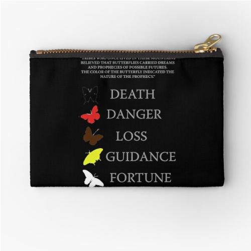 Totembutterflies meanings - until dawn  Zipper Pouch