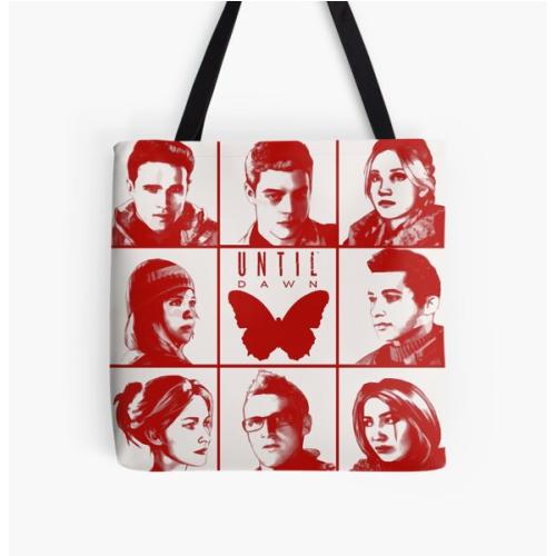 until dawn characters - red All Over Print Tote Bag