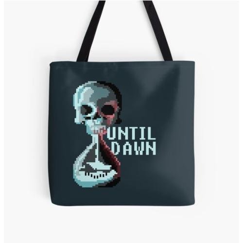 8-bit Until Dawn All Over Print Tote Bag