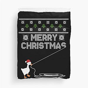 Christmas Goose Montage Duvet Cover