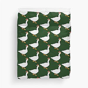 Untitled Goose in a Santa Hat Duvet Cover