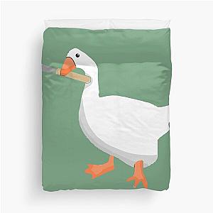 Goose with Knife - Untitled Goose Game Duvet Cover