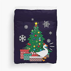 Honk Goose Around The Christmas Tree Duvet Cover