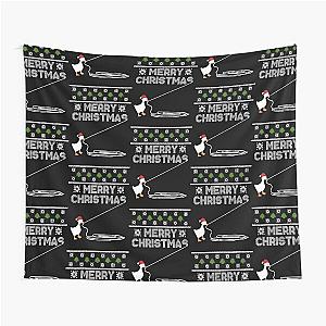 untitled goose game christmas  Tapestry