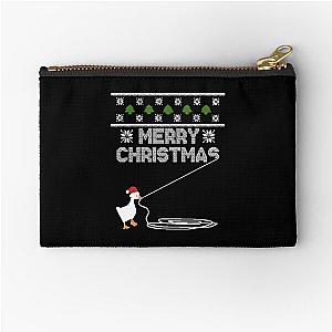 untitled goose game christmas  Zipper Pouch