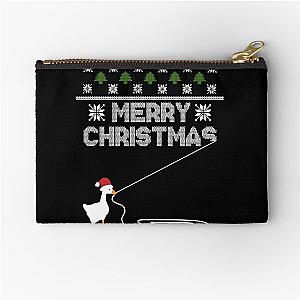 Christmas Goose Montage Zipper Pouch