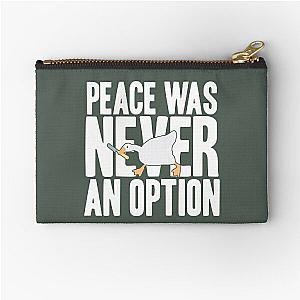 Untitled Goose (Peace Was Never an Option) - Shirt - Sticker Zipper Pouch