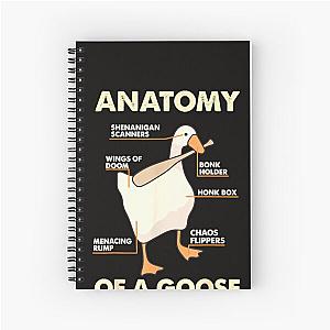 Anatomy of A Goose  Spiral Notebook