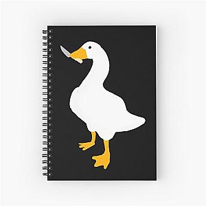 Untitled Goose Game Goose With Knife Spiral Notebook