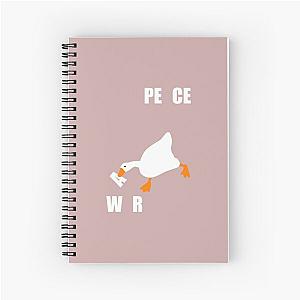 Peace War Goose Spiral Notebook