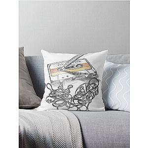 Cassette Tape Unwound Throw Pillow