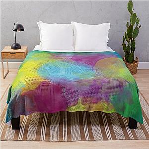 Unwound labyrinth abstract art Throw Blanket