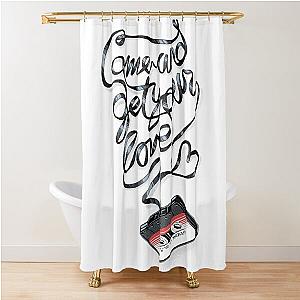 Mix Tape Unwound Shower Curtain