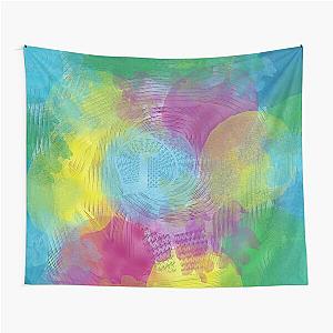 Unwound labyrinth abstract art Tapestry