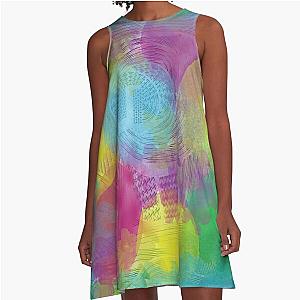 Unwound labyrinth abstract art A-Line Dress