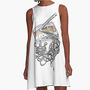 Cassette Tape Unwound A-Line Dress