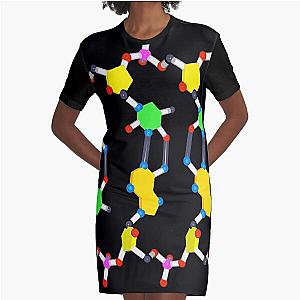 DNA Unwound Landscape Graphic T-Shirt Dress