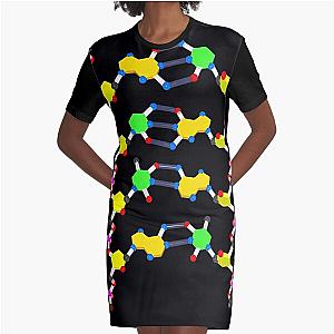 DNA Unwound Portrait Graphic T-Shirt Dress