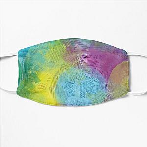 Unwound labyrinth abstract art Flat Mask