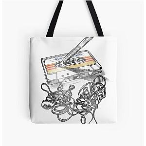 Cassette Tape Unwound All Over Print Tote Bag