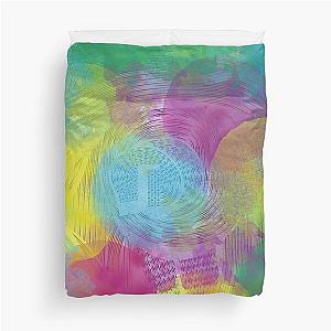 Unwound labyrinth abstract art Duvet Cover