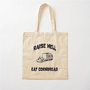 Upchurch Merch Raise Hell And Eat Cornbread Cotton Tote Bag