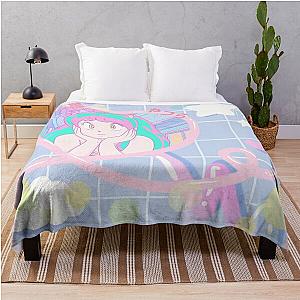 lum kawaii girl Urusei Yatsura kawaiiwave vaporwave Throw Blanket