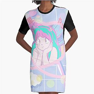 lum kawaii girl Urusei Yatsura kawaiiwave vaporwave Graphic T-Shirt Dress