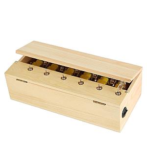 Beige Multi Switch Wooden Useless Box