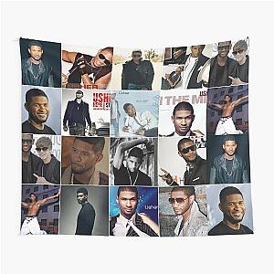 Usher Singer Photo Collage Tapestry