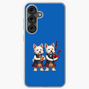 Burns Supper West Highland Terrier Bagpiper and Usher Samsung Galaxy Soft Case