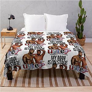 Usher My Man is On Stage Throw Blanket