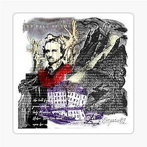 Edgar Allan Poe The Fall of House Usher Collage Sticker