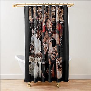 Classic 90s Usher Iconic Graphic Shower Curtain