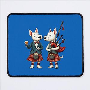Burns Night West Highland Terrier Usher Bagpiper Mouse Pad