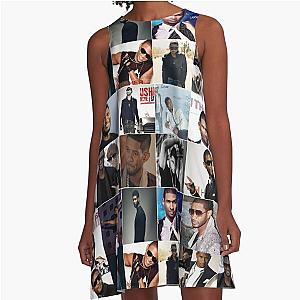Usher Singer A-Line Dress Photo Collage