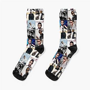 Usher Singer Photo Collage Sock