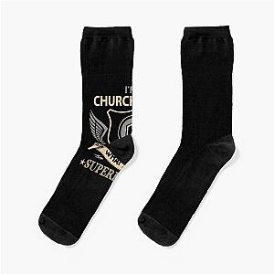 Church Usher Superpower Socks