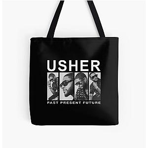 New Usher Past Tour All Over Print Tote Bag