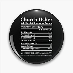 Church Usher T Shirt Nutritional Factors Gift Item Tee Pin
