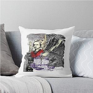 Edgar Allan Poe The Fall of House of Usher Collage Throw Pillow
