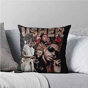 Classic 90s Usher Music Rap Iconic Graphic T-Shirt Throw Pillows
