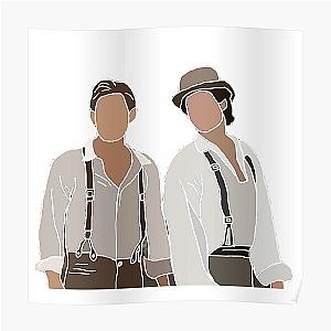 Vampire Diaries Posters - Damon and Stefan Salvatore Vampire Diaries Drawing Poster RB1312 [ID467]